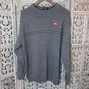 Gray Crewneck Sweatshirt Lansing Lugnuts Baseball Logo Men's L Vantage VCC USA